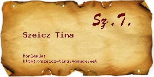 Szeicz Tina névjegykártya